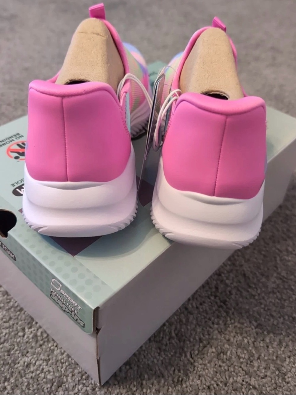 Skechers Pastel Tie-Dye Slip-On Sneakers in Pink, Mint & Lavender - Picture 6 of 8